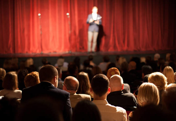 comedian on stage
