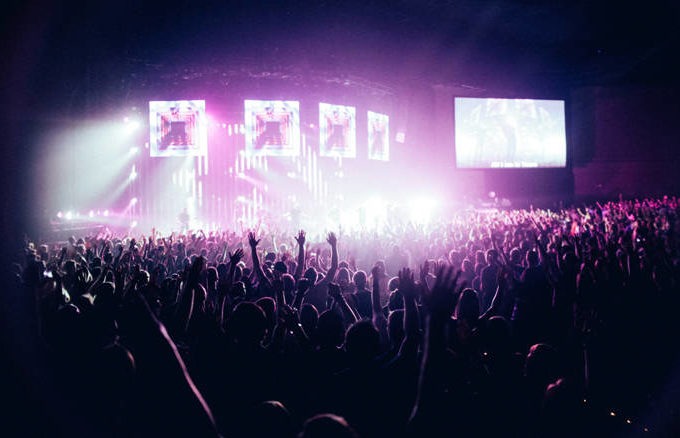 Crowded concert.